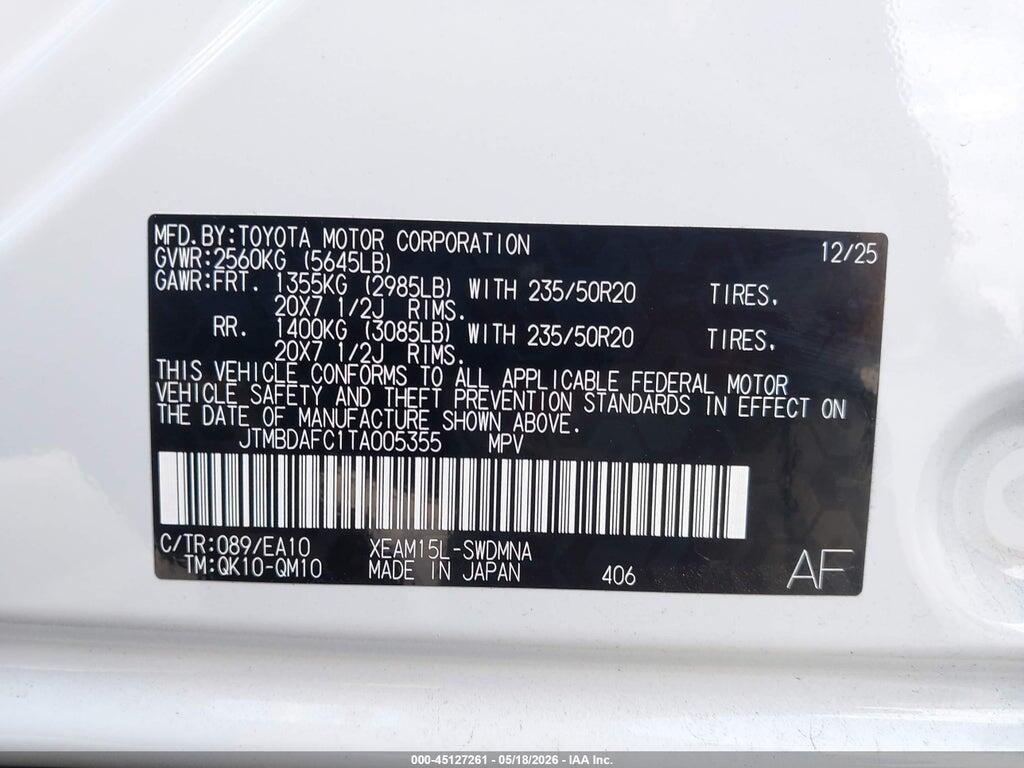 JTMBDAFC1TA005355 2026 SUBARU SOLTERRA photo no. 9