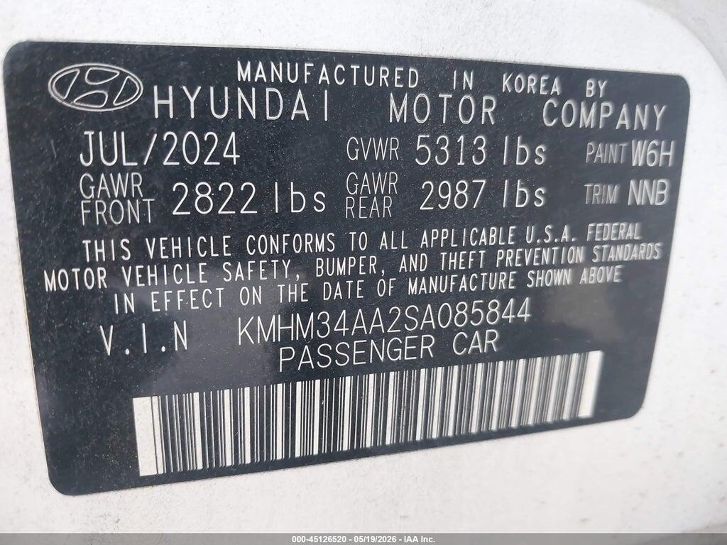 KMHM34AA2SA085844 2025 HYUNDAI IONIQ 6 photo no. 9