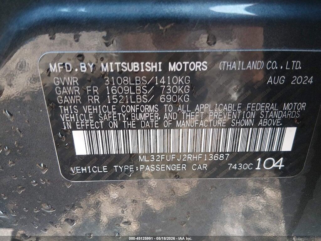 ML32FUFJ2RHF13687 2024 MITSUBISHI MIRAGE G4 photo no. 9