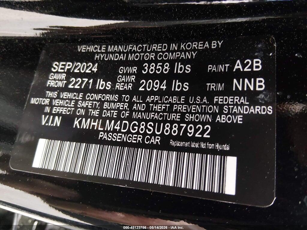 KMHLM4DG8SU887922 2025 HYUNDAI ELANTRA photo no. 9