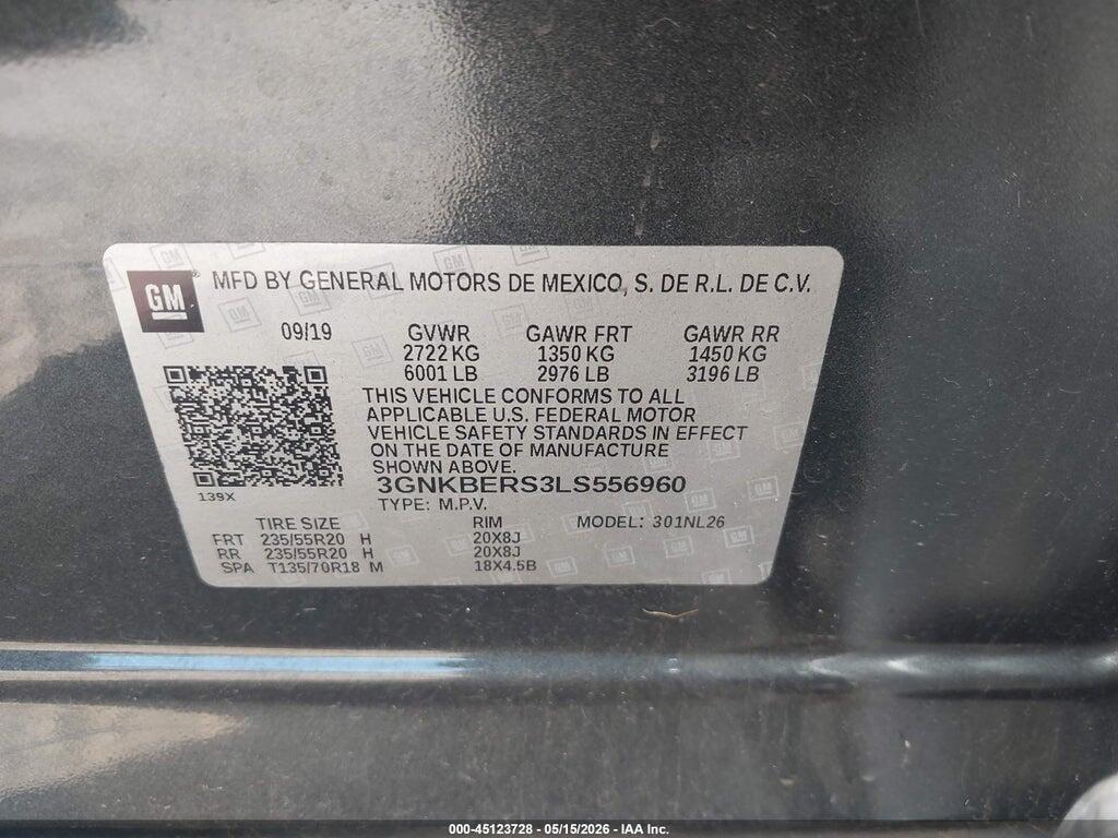 3GNKBERS3LS556960 2020 CHEVROLET BLAZER photo no. 9