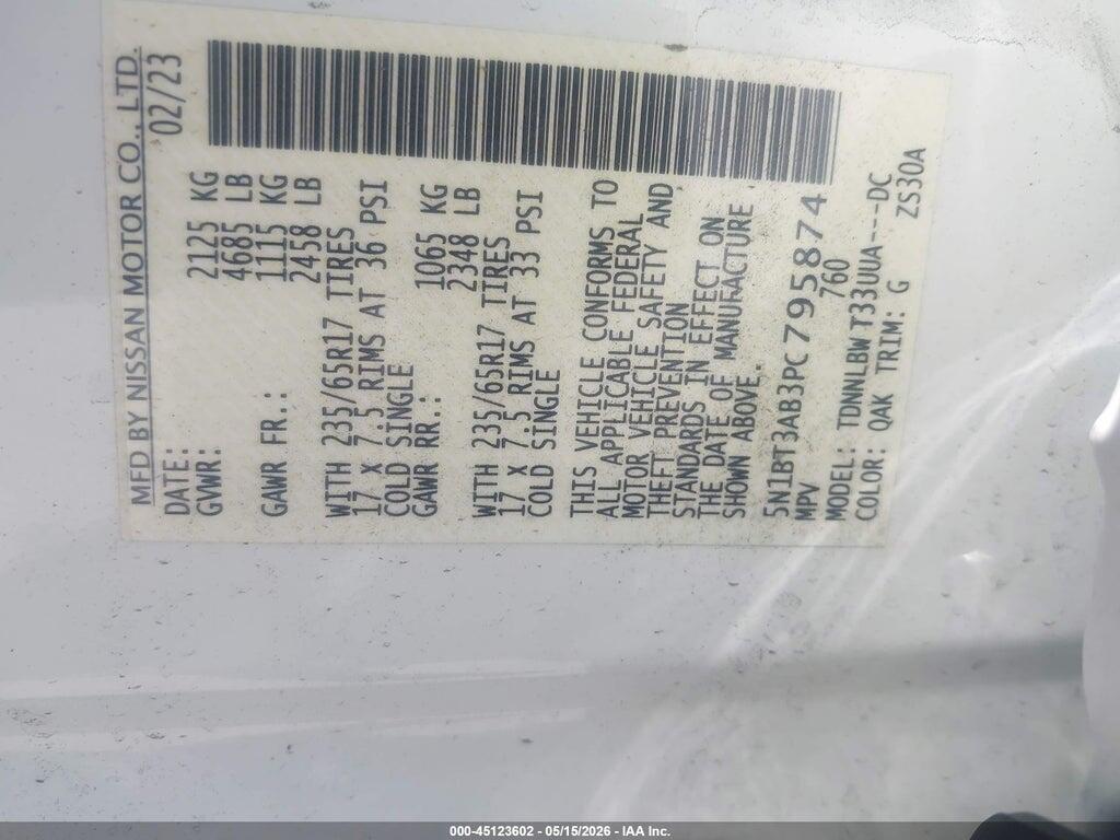 5N1BT3AB3PC795874 2023 NISSAN ROGUE photo no. 9