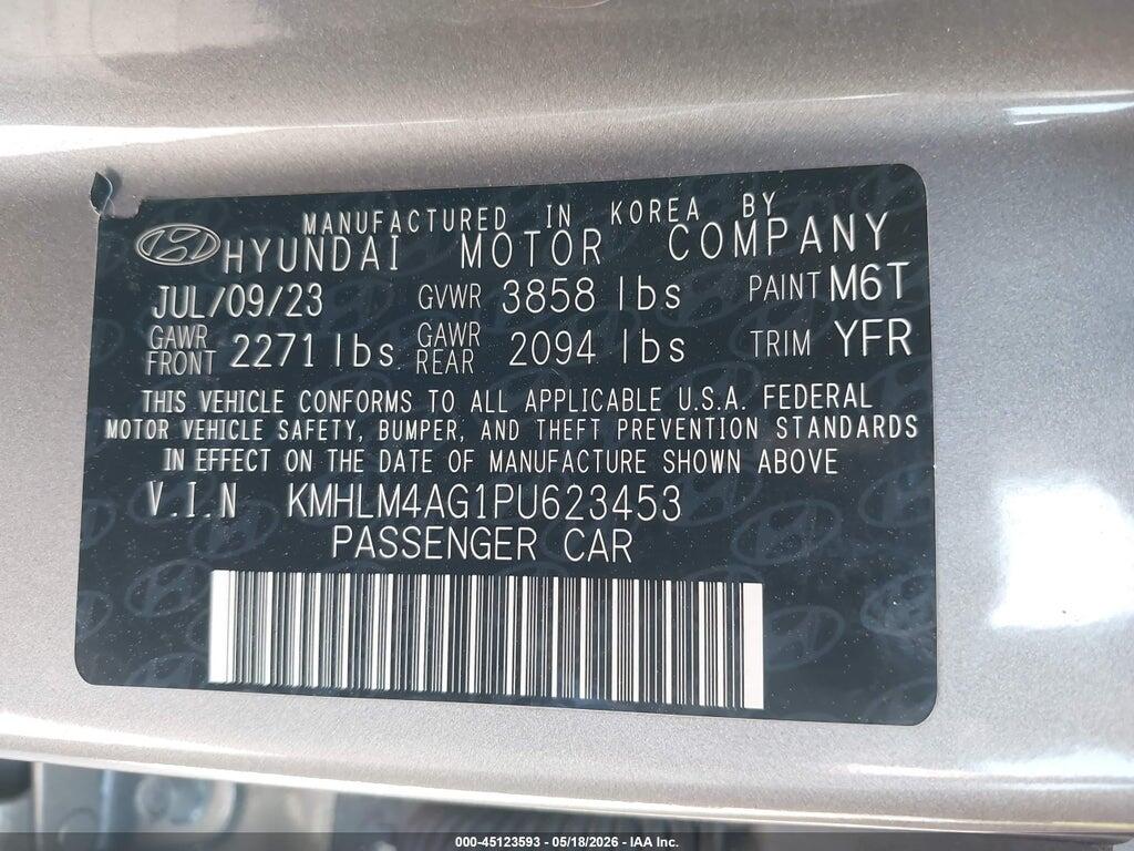 KMHLM4AG1PU623453 2023 HYUNDAI ELANTRA photo no. 9