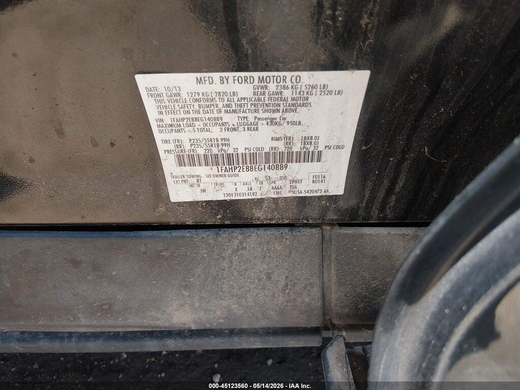 1FAHP2E88EG140889 2014 FORD TAURUS photo no. 9