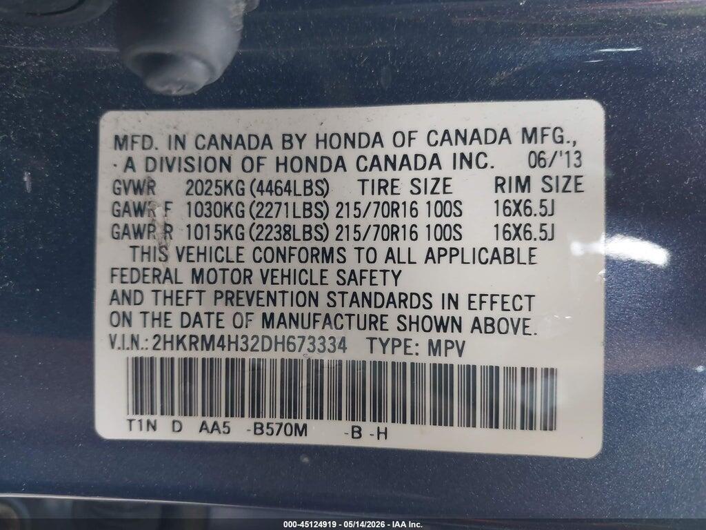 2HKRM4H32DH673334 2013 HONDA CR-V photo no. 9
