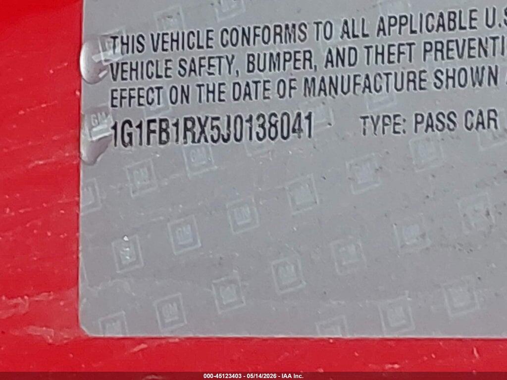 1G1FB1RX5J0138041 2018 CHEVROLET CAMARO photo no. 9