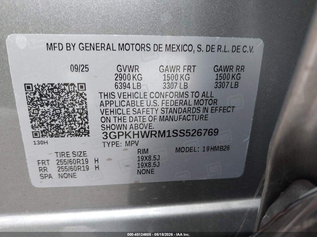 3GPKHWRM1SS526769 2025 HONDA PROLOGUE photo no. 9