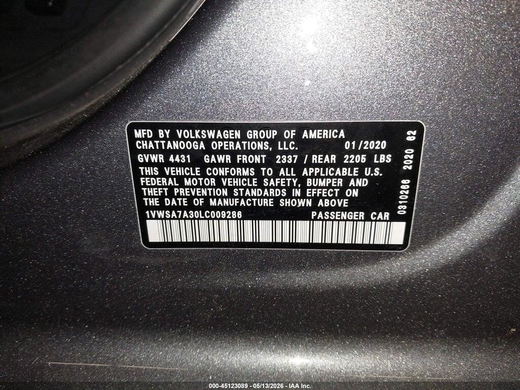 1VWSA7A30LC009286 2020 VOLKSWAGEN PASSAT photo no. 9