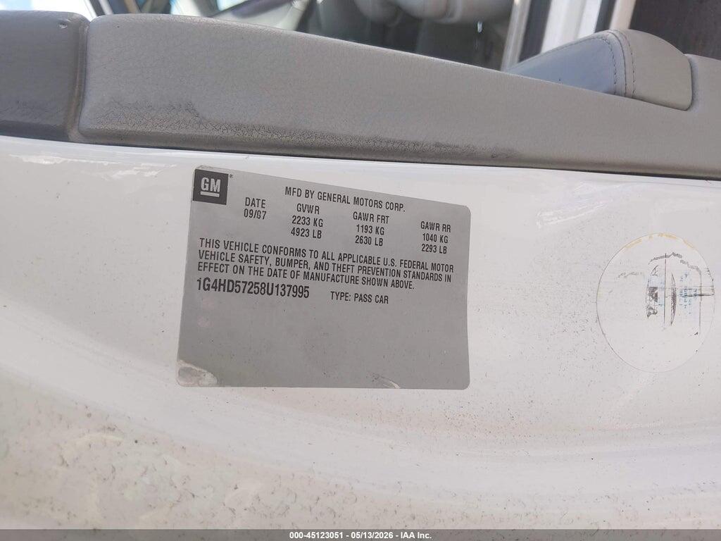 1G4HD57258U137995 2008 BUICK LUCERNE photo no. 9