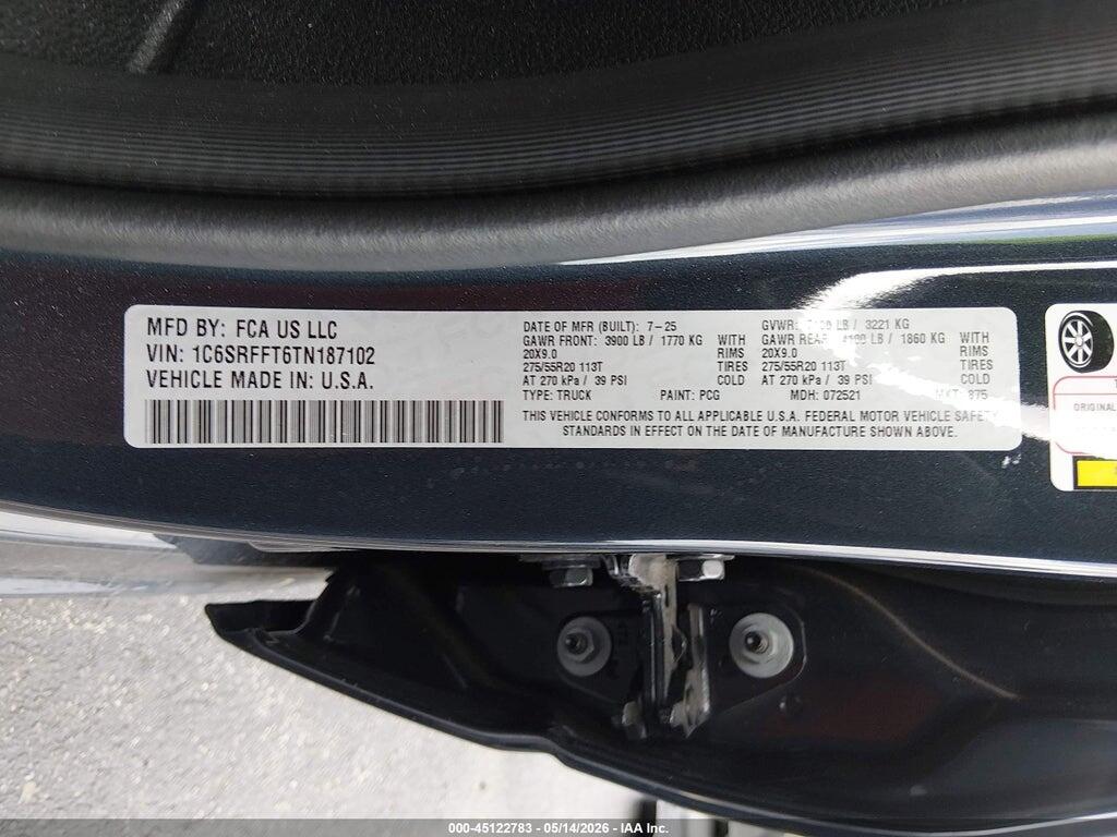 1C6SRFFT6TN187102 2026 RAM 1500 photo no. 9