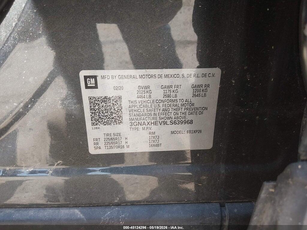 3GNAXHEV9LS639968 2020 CHEVROLET EQUINOX photo no. 9