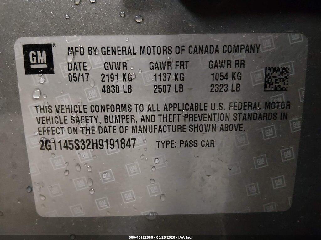 2G1145S32H9191847 2017 CHEVROLET IMPALA photo no. 9