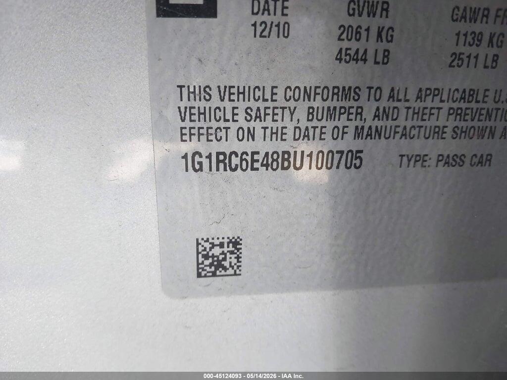 1G1RC6E48BU100705 2011 CHEVROLET VOLT photo no. 9