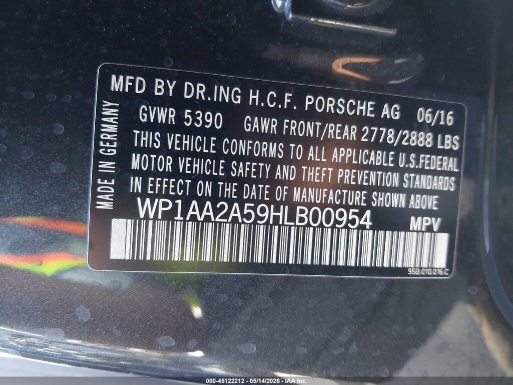 WP1AA2A59HLB00954 2017 PORSCHE MACAN photo no. 9