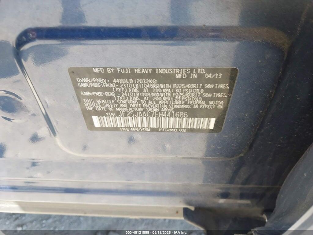 JF2SJAAC7EH441686 2014 SUBARU FORESTER photo no. 9