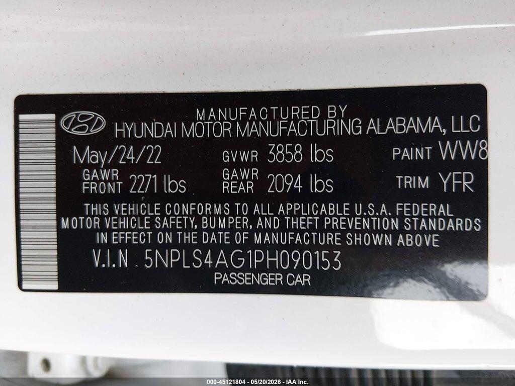 5NPLS4AG1PH090153 2023 HYUNDAI ELANTRA photo no. 9