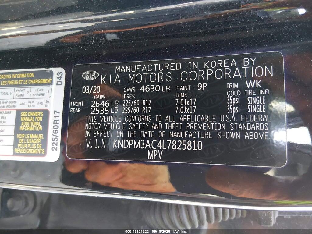 KNDPM3AC4L7825810 2020 KIA SPORTAGE photo no. 9