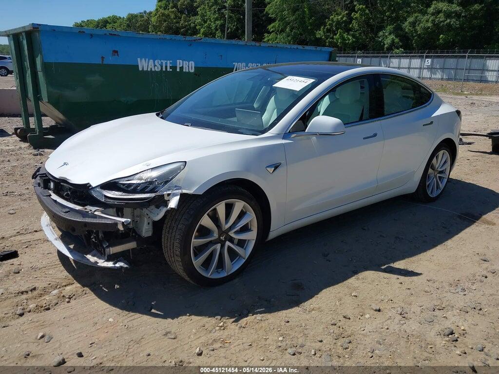 5YJ3E1EB0JF135707 2018 TESLA MODEL 3 photo no. 2