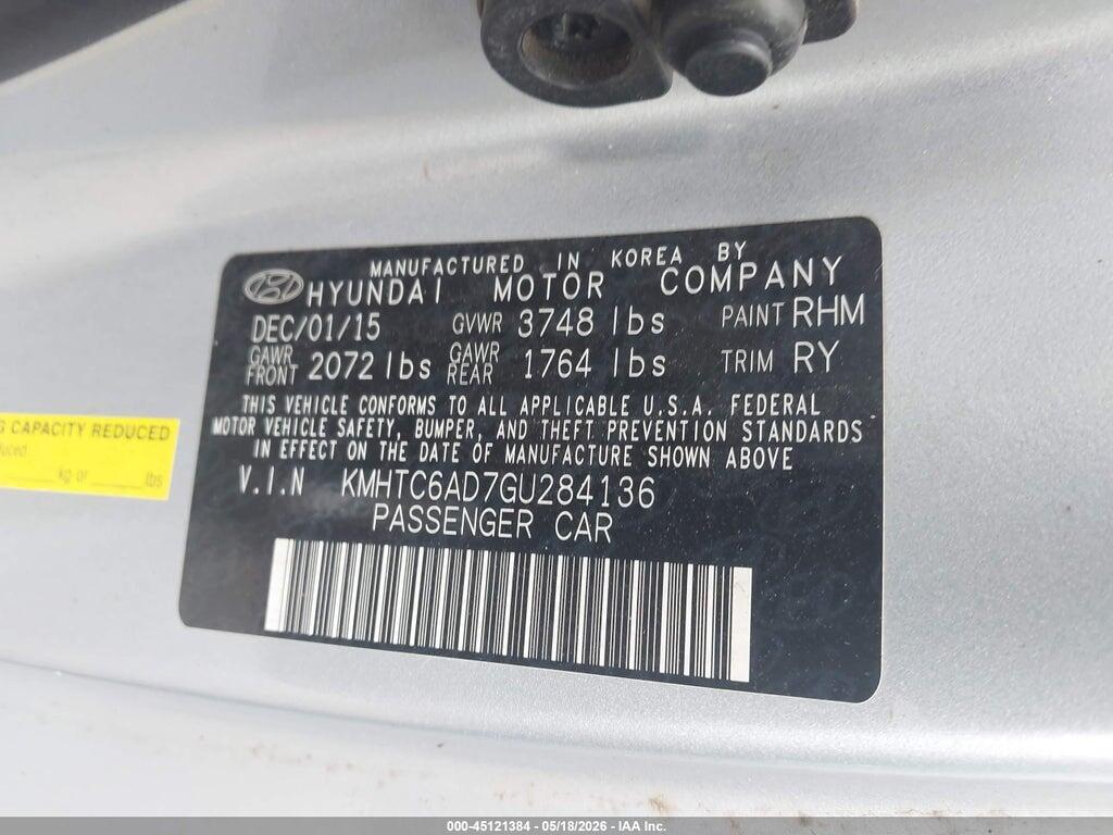 KMHTC6AD7GU284136 2016 HYUNDAI VELOSTER photo no. 9