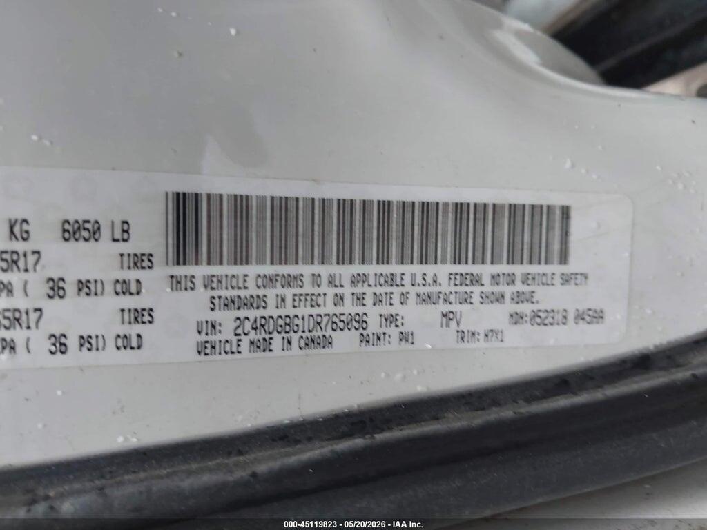 2C4RDGBG1DR765096 2013 DODGE GRAND CARAVAN photo no. 9
