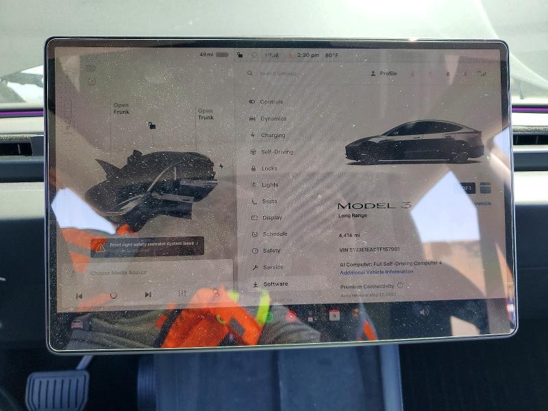 5YJ3E1EA6TF157981 2026 TESLA MODEL 3 photo no. 9