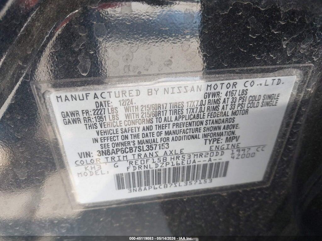 3N8AP6CB7SL357153 2025 NISSAN KICKS photo no. 9