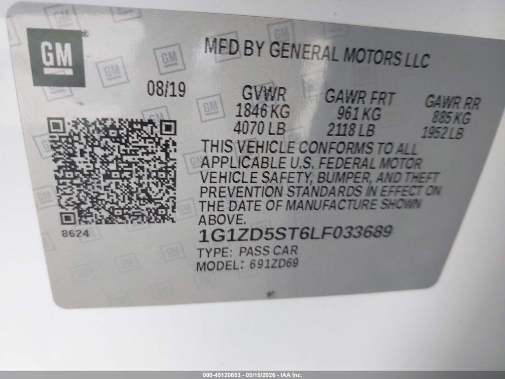 1G1ZD5ST6LF033689 2020 CHEVROLET MALIBU photo no. 9