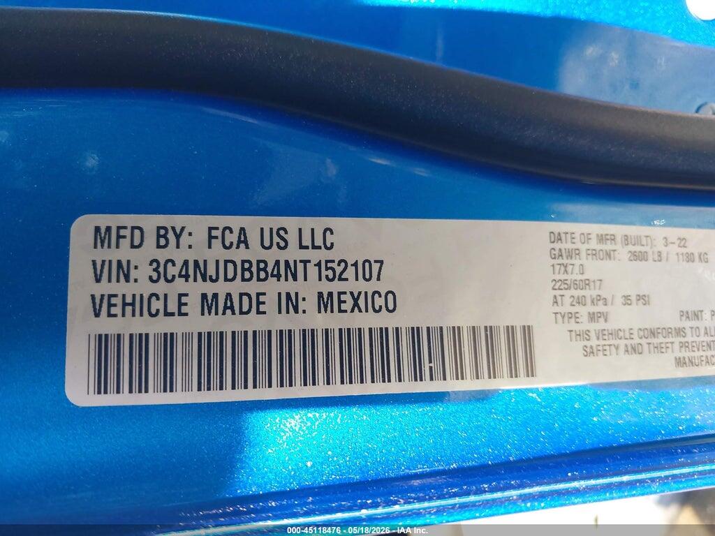 3C4NJDBB4NT152107 2022 JEEP COMPASS photo no. 9