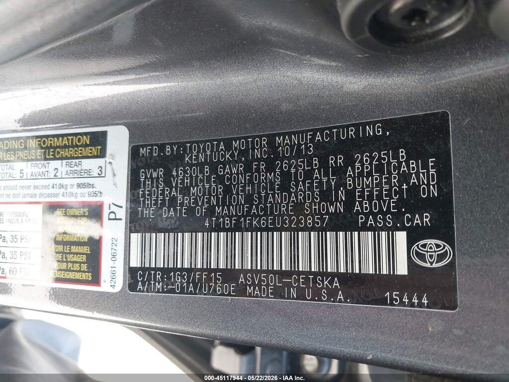 4T1BF1FK6EU323857 2014 TOYOTA CAMRY photo no. 9
