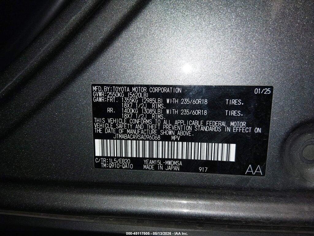 JTMABACA9SA096068 2025 TOYOTA BZ4X photo no. 9
