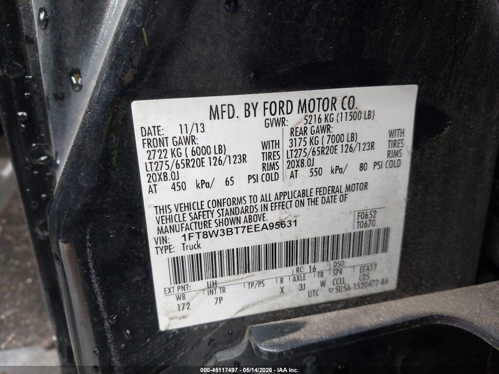 1FT8W3BT7EEA95631 2014 FORD F-350 photo no. 8