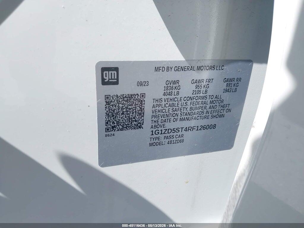 1G1ZD5ST4RF126008 2024 CHEVROLET MALIBU photo no. 9