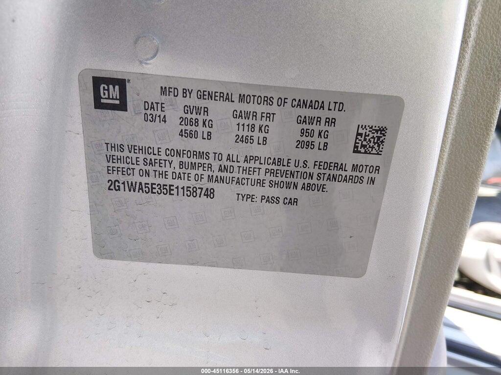 2G1WA5E35E1158748 2014 CHEVROLET IMPALA LIMITED photo no. 9