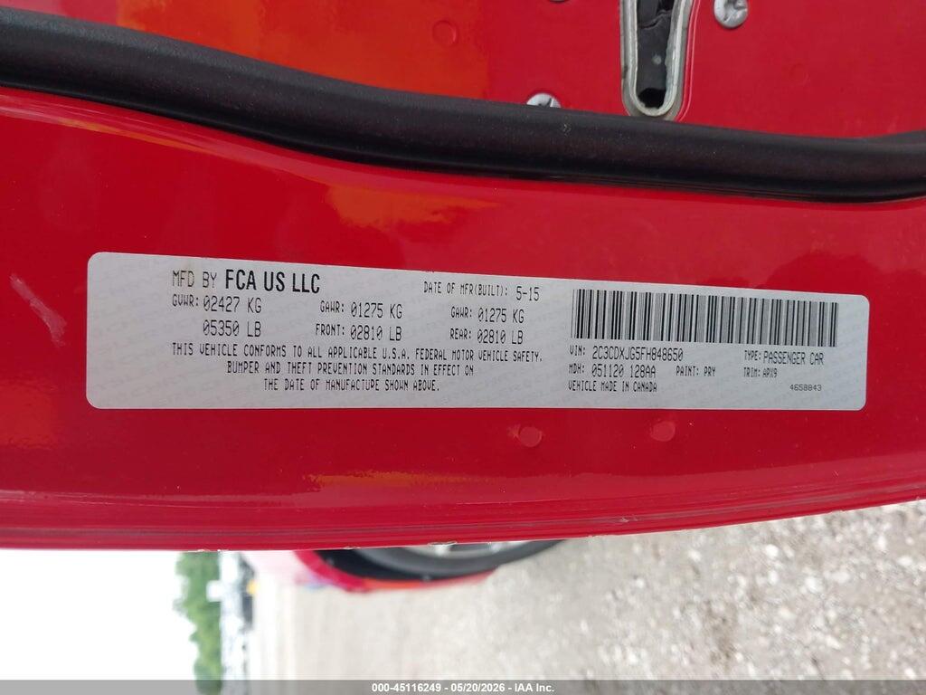2C3CDXJG5FH848650 2015 DODGE CHARGER photo no. 9