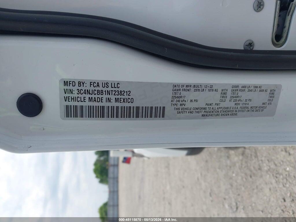 3C4NJCBB1NT238212 2022 JEEP COMPASS photo no. 9