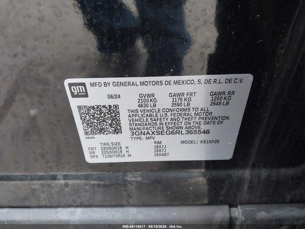 3GNAXSEG6RL365548 2024 CHEVROLET EQUINOX photo no. 9