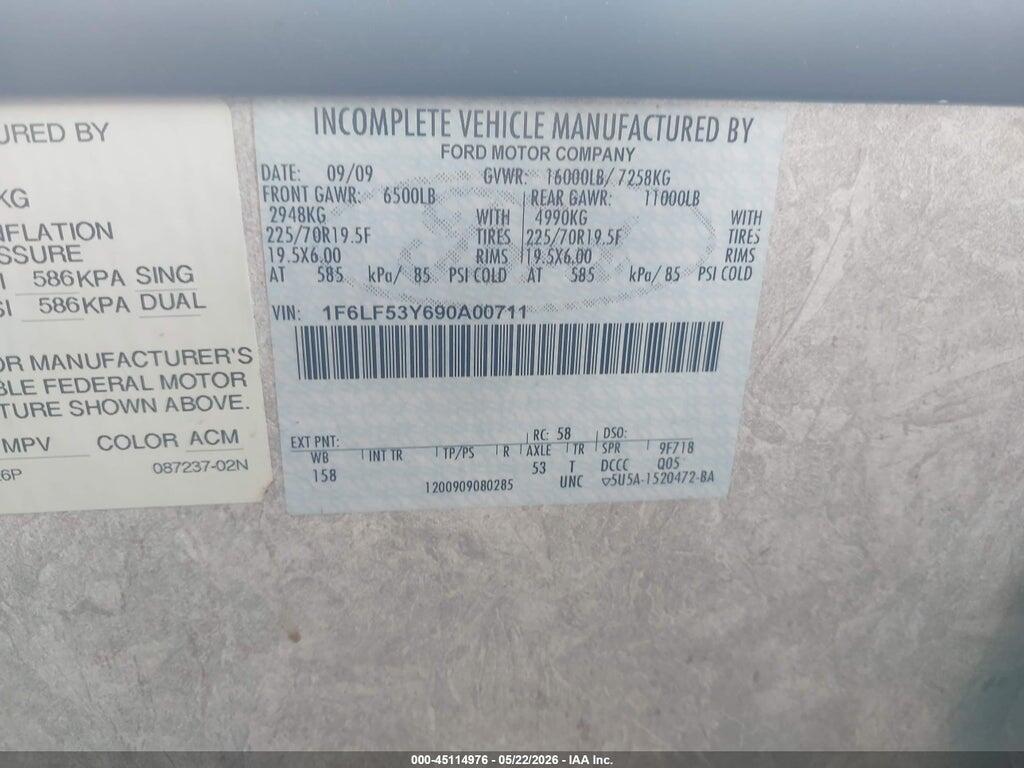 1F6LF53Y690A00711 2010 FORD F550 photo no. 9