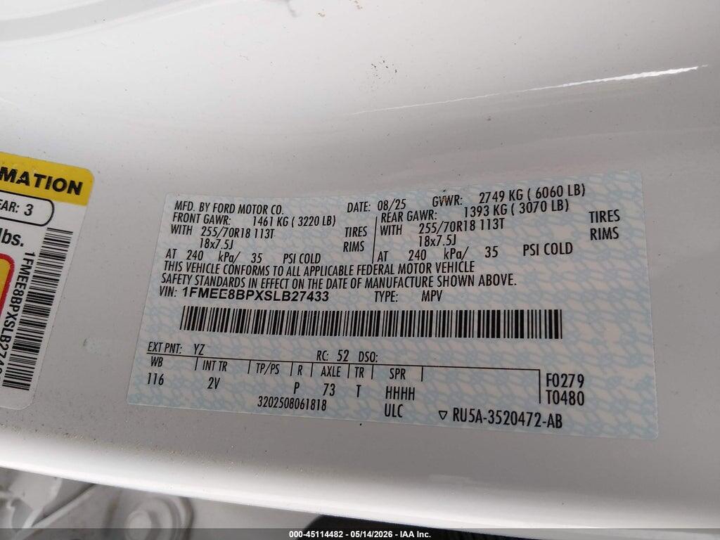 1FMEE8BPXSLB27433 2025 FORD BRONCO photo no. 9