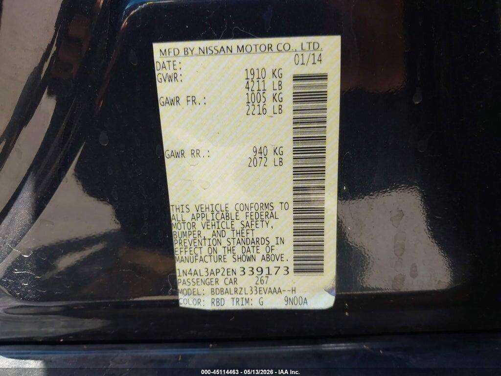 1N4AL3AP2EN339173 2014 NISSAN ALTIMA photo no. 9