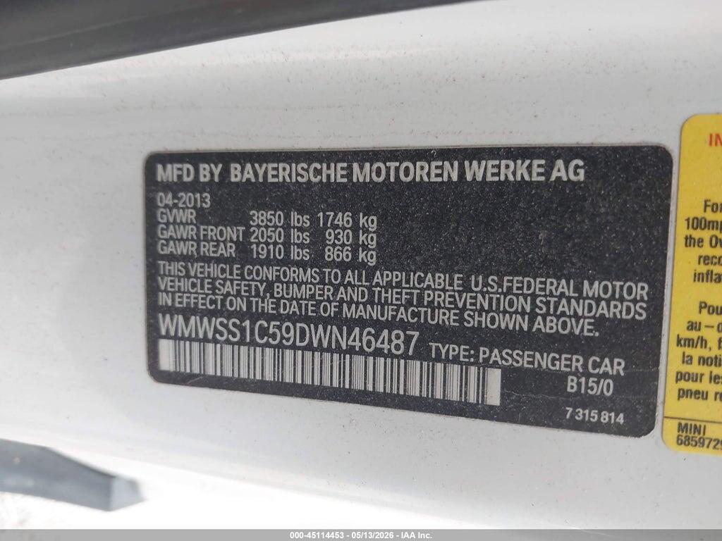 WMWSS1C59DWN46487 2013 MINI PACEMAN photo no. 9