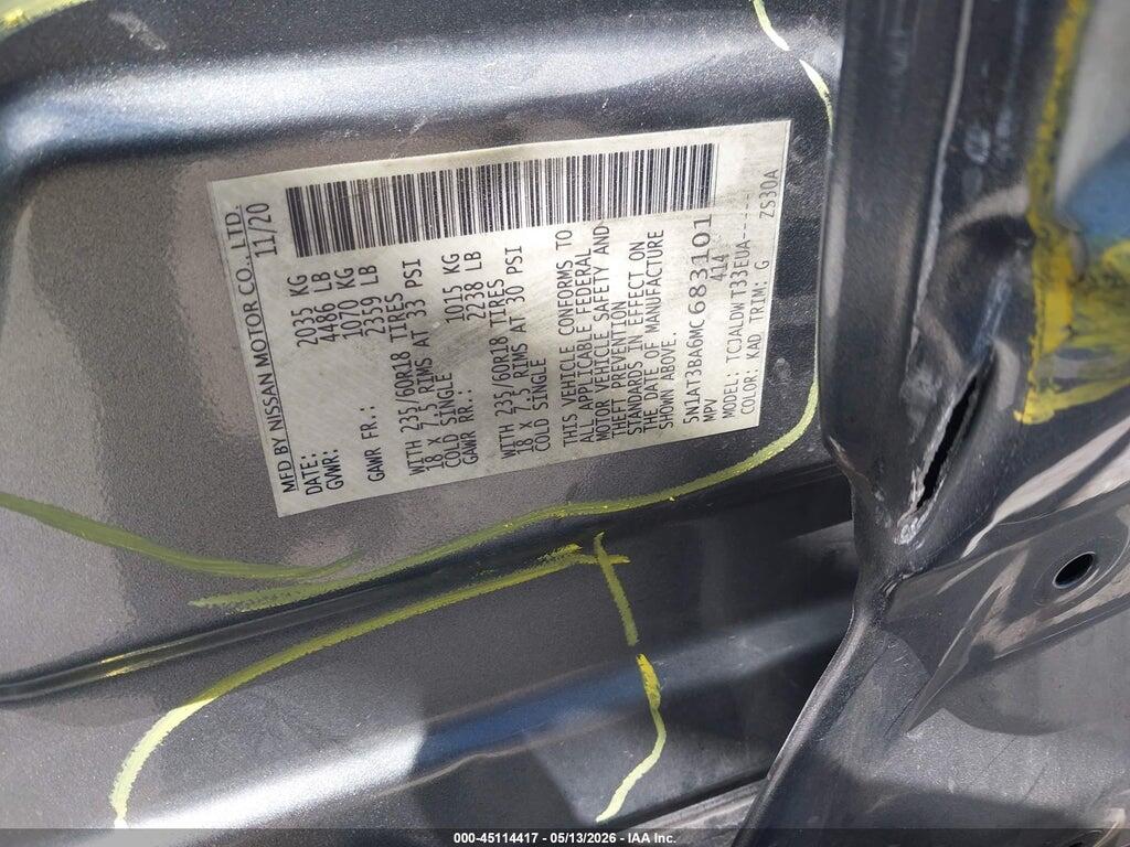 5N1AT3BA6MC683101 2021 NISSAN ROGUE photo no. 9