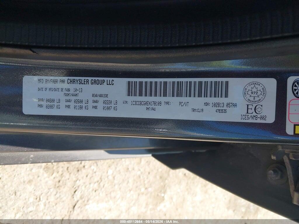 1C3CCBCG0EN178109 2014 CHRYSLER 200 photo no. 9