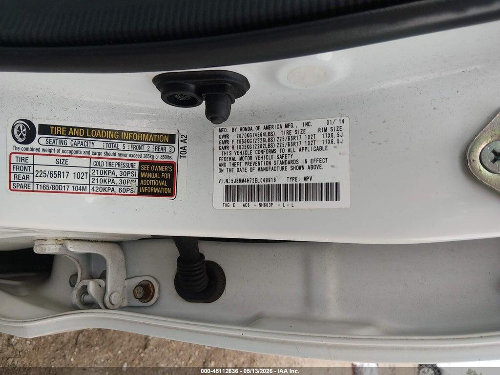 5J6RM4H72EL049916 2014 HONDA CR-V photo no. 9