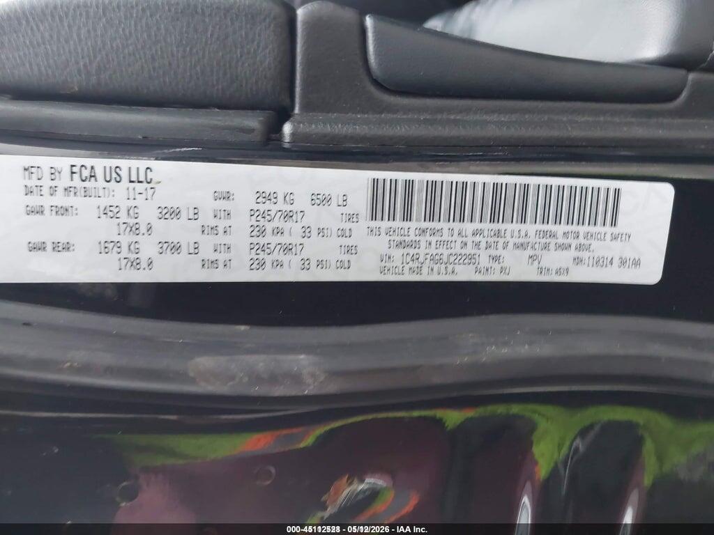 1C4RJFAG6JC222951 2018 JEEP GRAND CHEROKEE photo no. 9