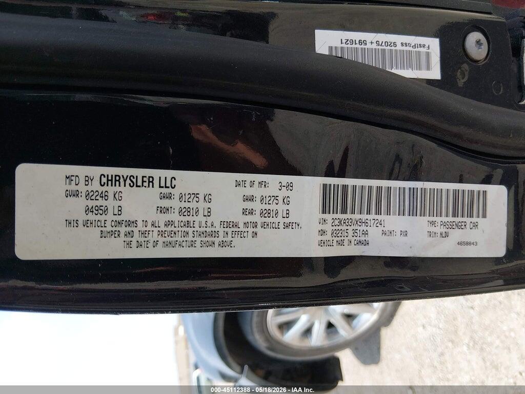 2C3KA33VX9H617241 2009 CHRYSLER 300 photo no. 9