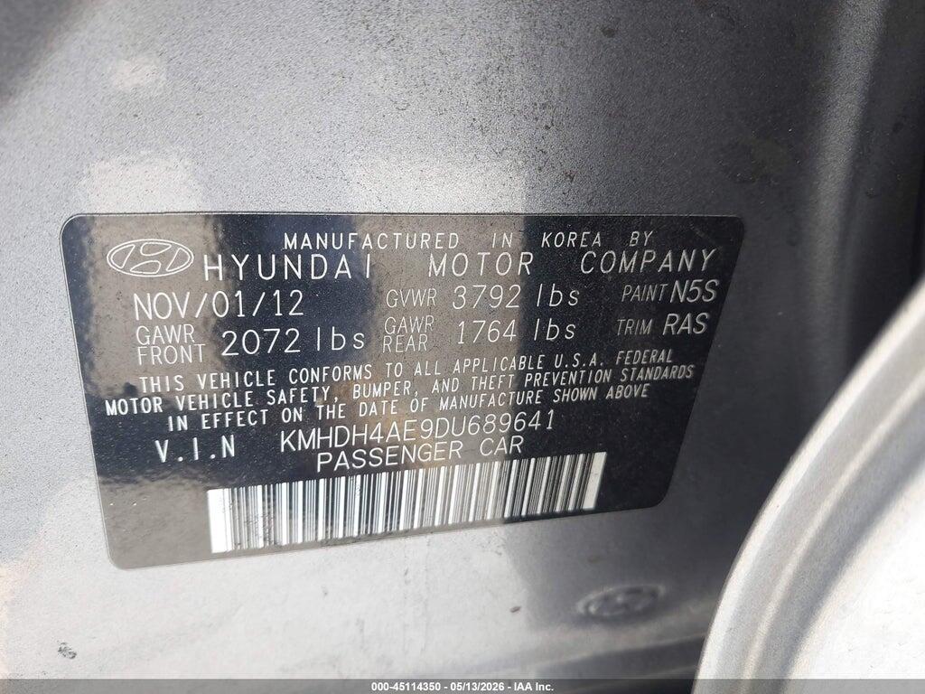 KMHDH4AE9DU689641 2013 HYUNDAI ELANTRA photo no. 9