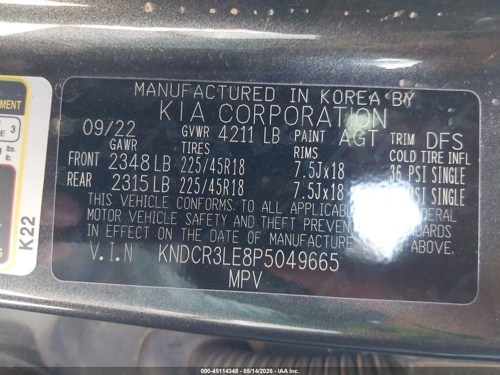 KNDCR3LE8P5049665 2023 KIA NIRO photo no. 9