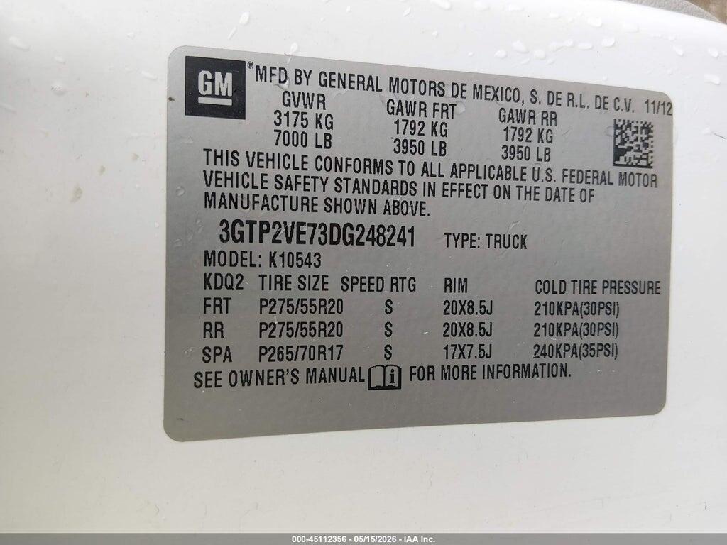 3GTP2VE73DG248241 2013 GMC SIERRA 1500 photo no. 9