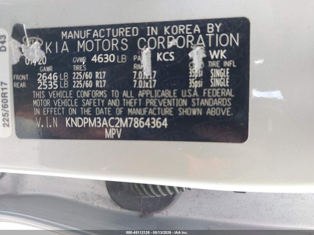 KNDPM3AC2M7864364 2021 KIA SPORTAGE photo no. 9
