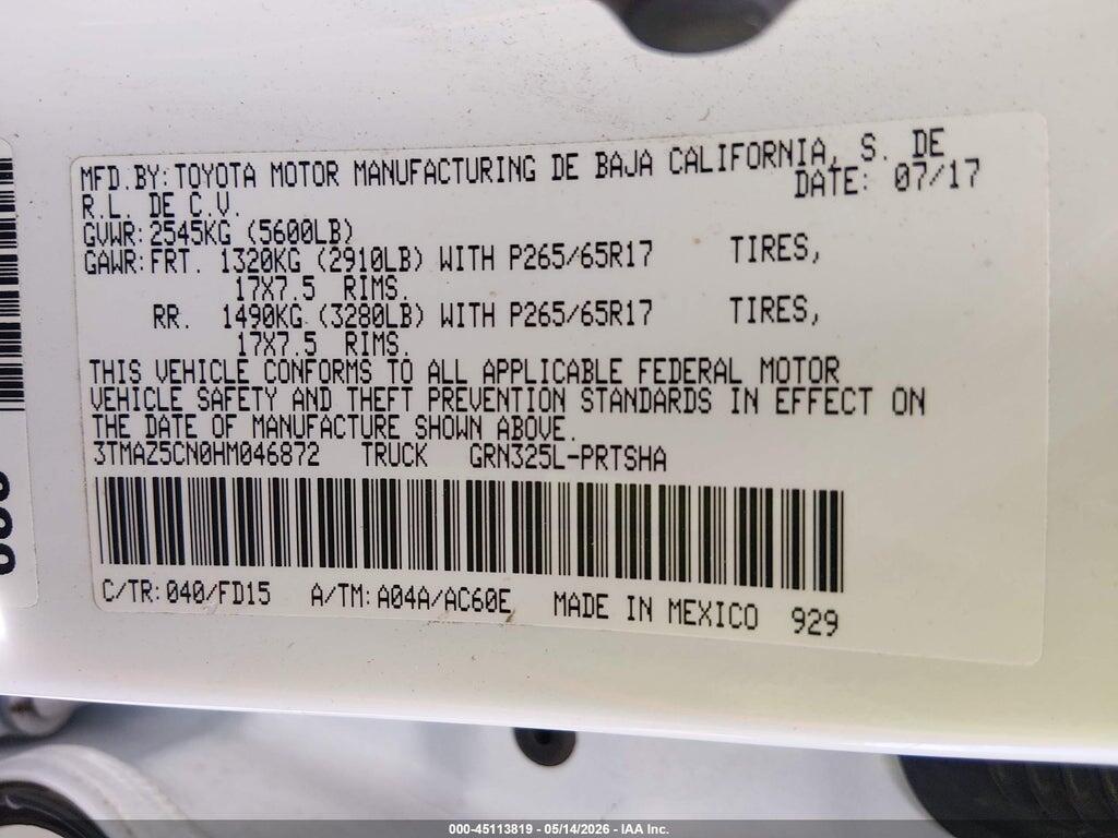 3TMAZ5CN0HM046872 2017 TOYOTA TACOMA photo no. 9